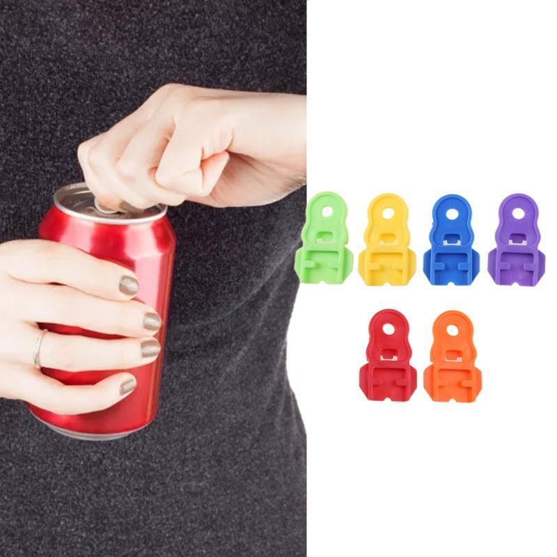 Portable Easy Can Opener 6 Pcs Plastic Durable Bottle Opener Cute Gift for Home