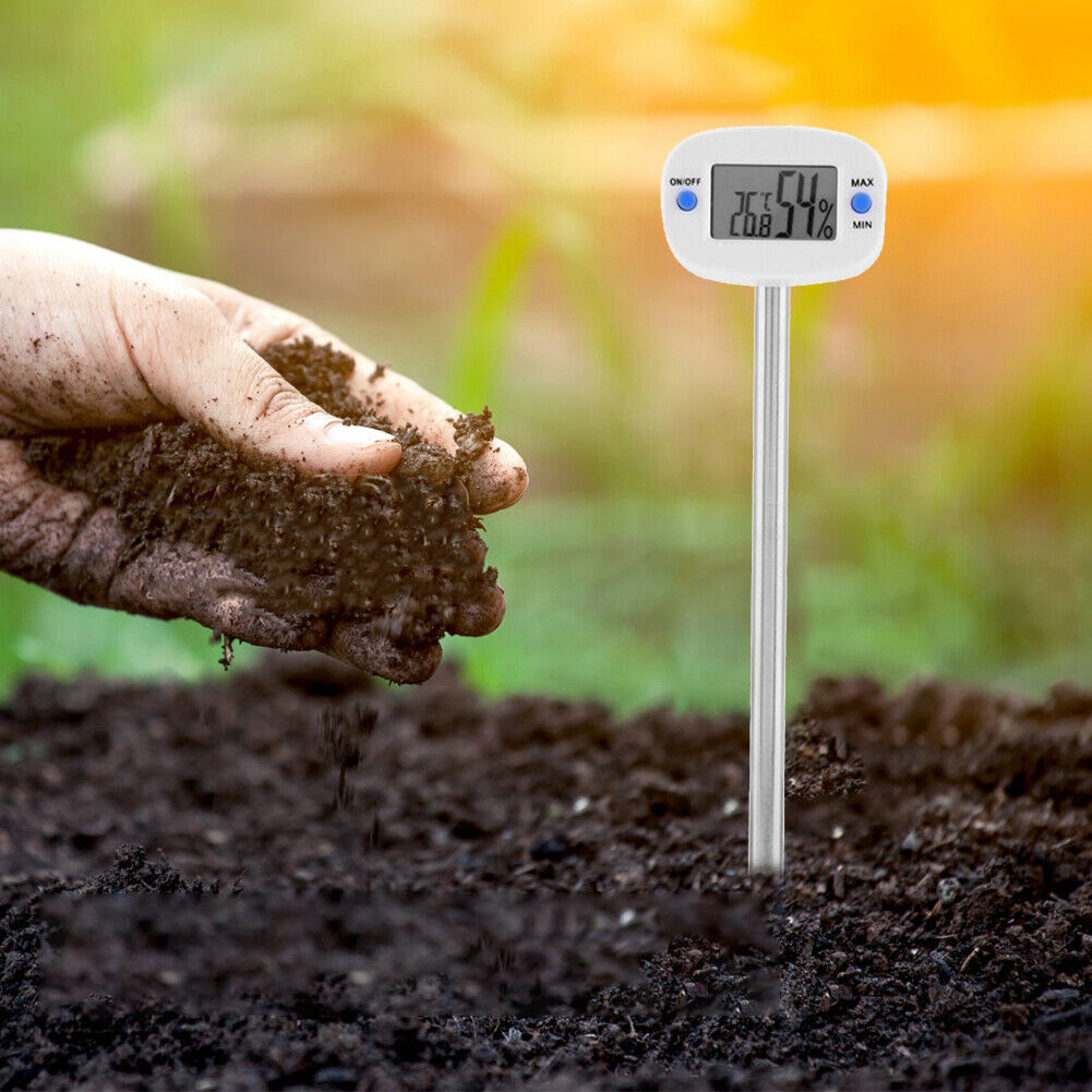 LCD Soil Thermometer Hygrometer Probe Electronic Temperature Humidity Meter