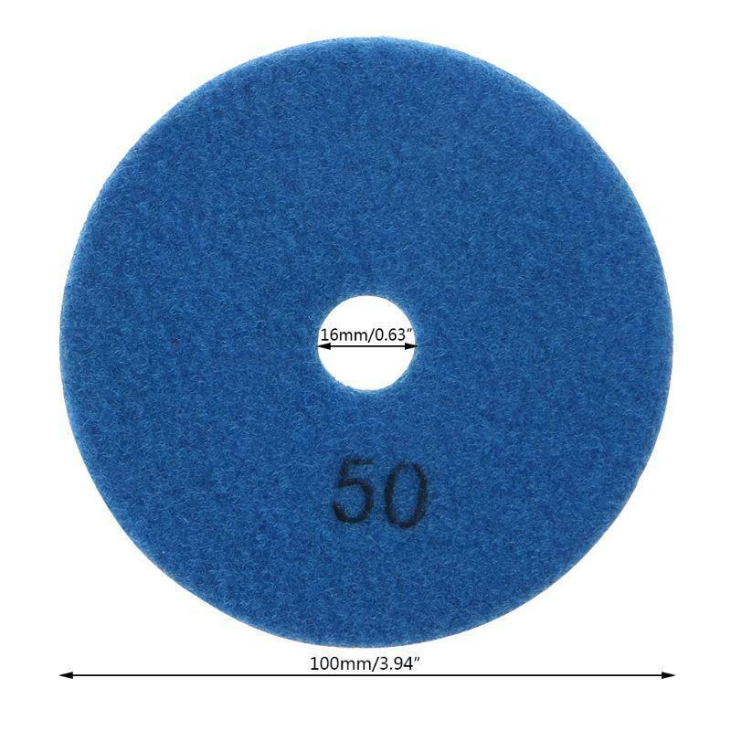 7pcs/Lot Grinding Discs 4" Wet Diamond Polishing Pad for Glass Granite Marble