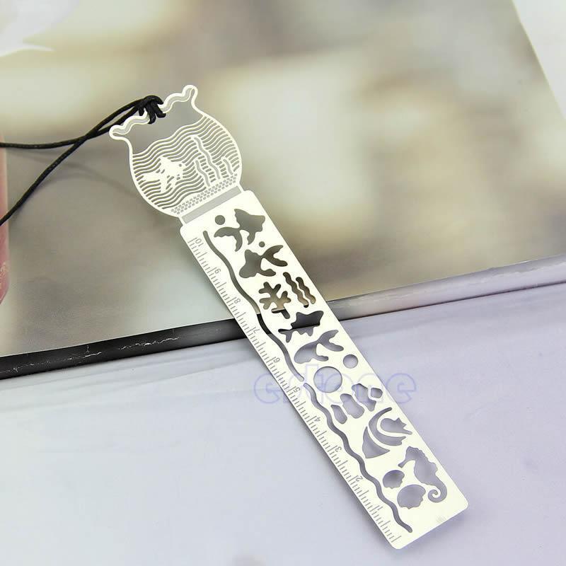 1pc Creative Gifts Ultra-thin Hollow Metal Fairy Tale World Ruler Bookmark NEW