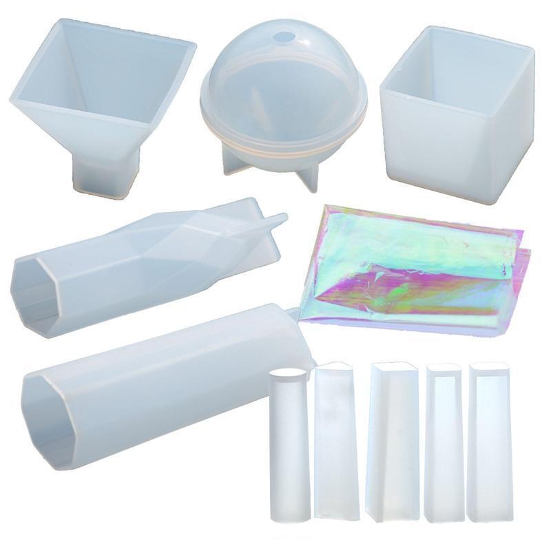 Epoxy Casting Moulds and 1 Sheet Candy Paper for Necklace Pendants and Earrings