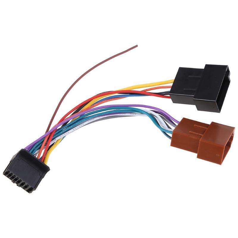 16Pin Audio Car Stereo Wiring Harness Plastic ISO Adapter Fit for Most Cars
