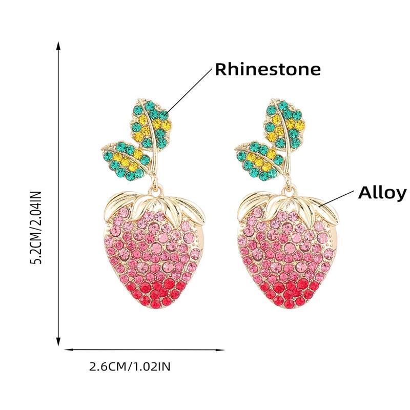 Dangle Earring Strawberry Shaped Earrings Female Lovely Girl for Women Jewelry