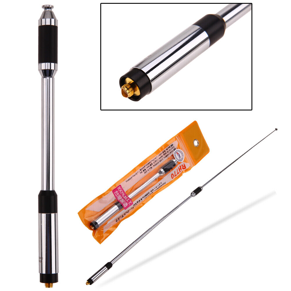 SMA-Female Dualband VHF/UHF 144/430MHz Extendable Antenna for Two Way Radio