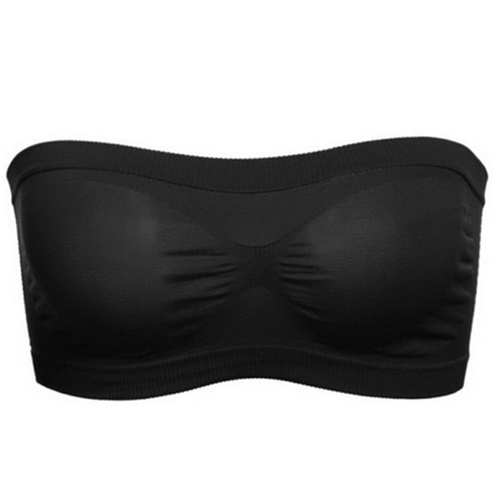 Women High Elastic Invisible Wrapped Strapless Tube Tops Wrap Chest Seamless