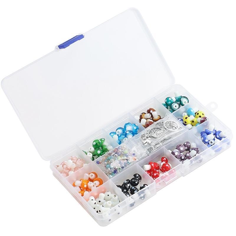120x Mixed Mushroom Charm Bead Spacer Loose Beads Jewelry Findings Charm Decor