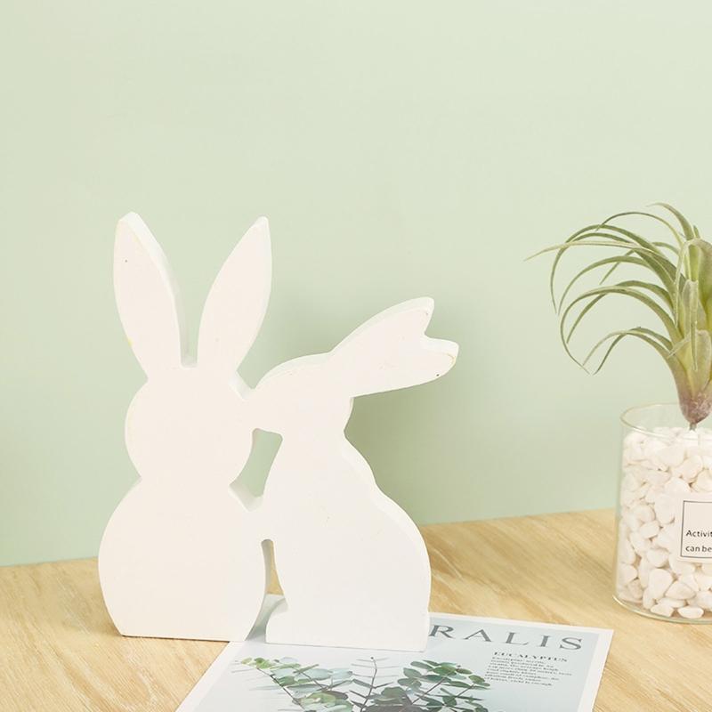 Easter Wooden Bunny Ornament Cutout Unfinished DIY Blank Wood Crafts