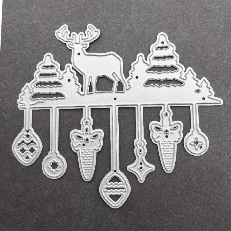 Christmas Elk Tree Metal Cutting Dies Stencil DIY Scrapbooking Album Paper Card