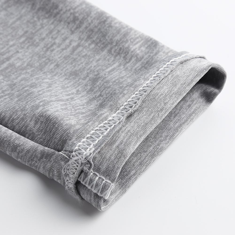 Women Casual Long Sleeve T-shirt Irregular Hem Tops Street Wear (Grey L)