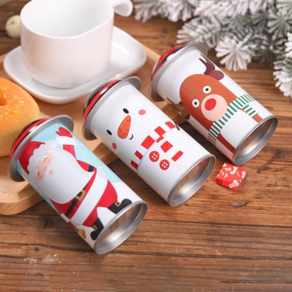 Christmas Large Capacity Candy Tin Box Iron Storage Can Children Gift Boxes