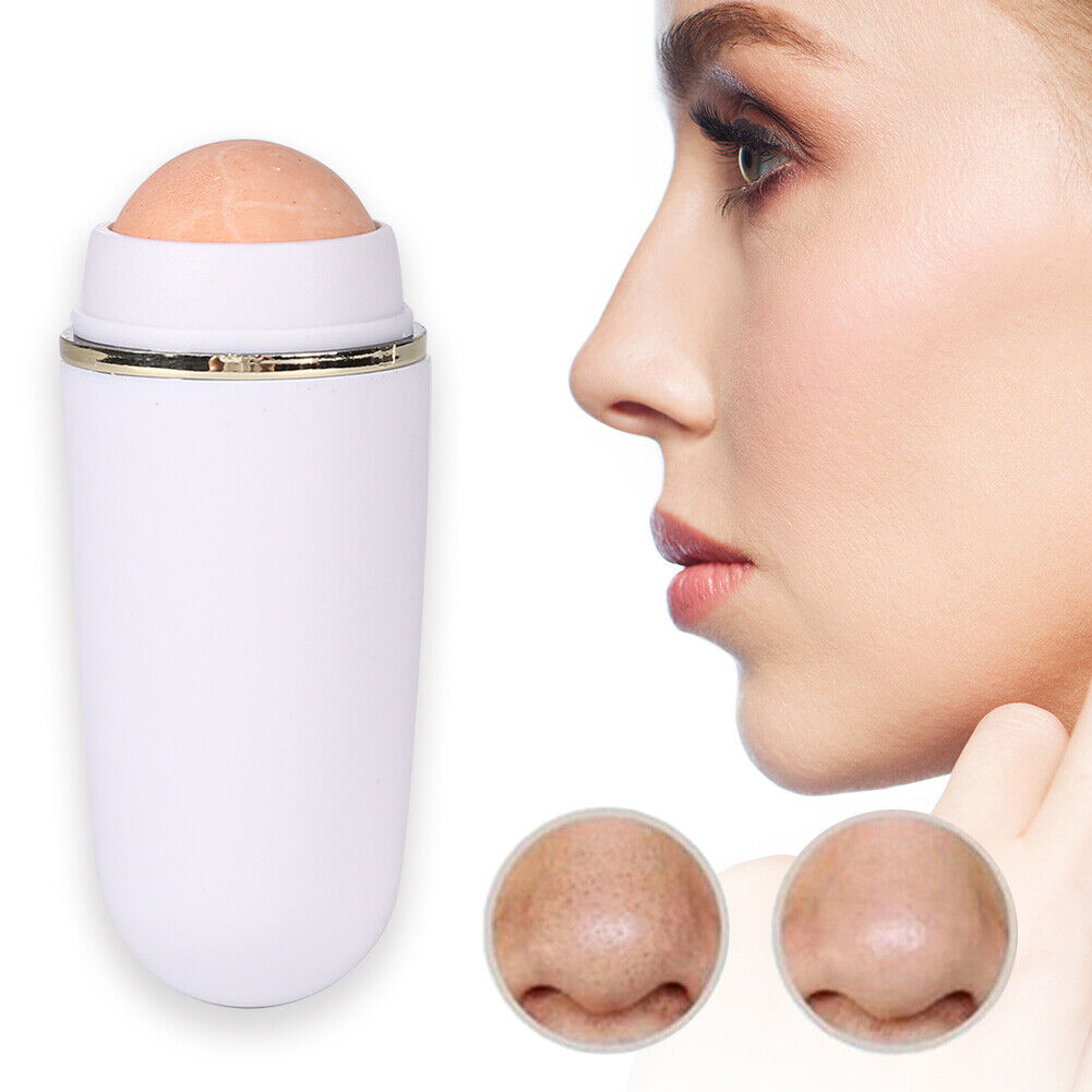 Face Oil Absorbing Roller Volcanic Stone Summer Blemish Remove Ball (White)