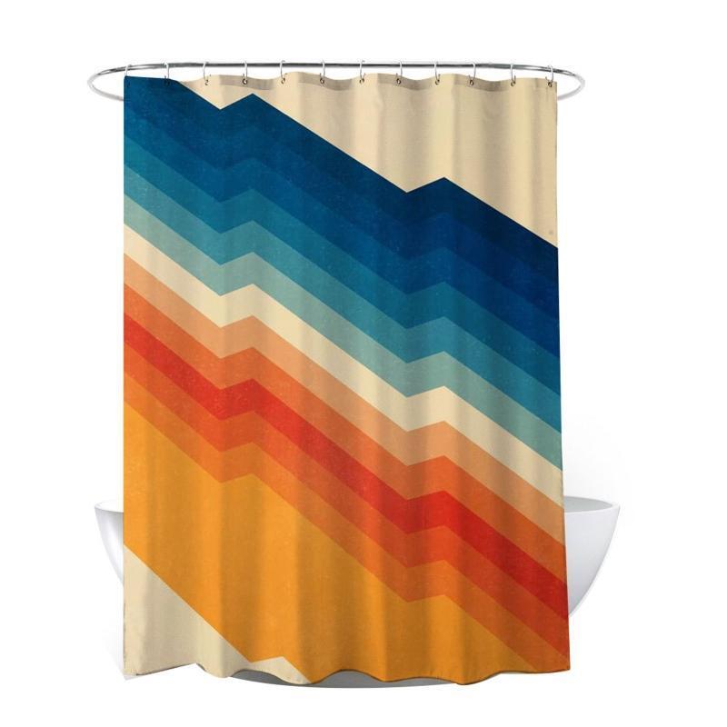 Morandi Color Shower Curtain Waterproof Mould Proof Polyester Bath Supplies
