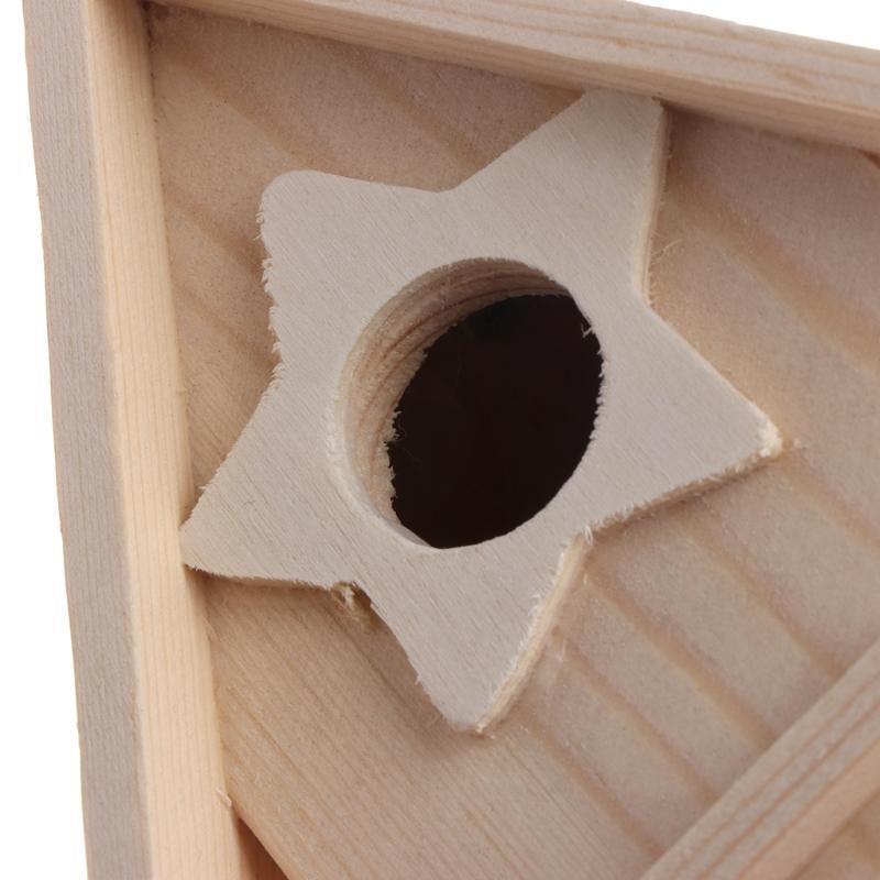 Wooden Garden Little Birds Wood Nesting House Nest Home Pet Supply Accessories