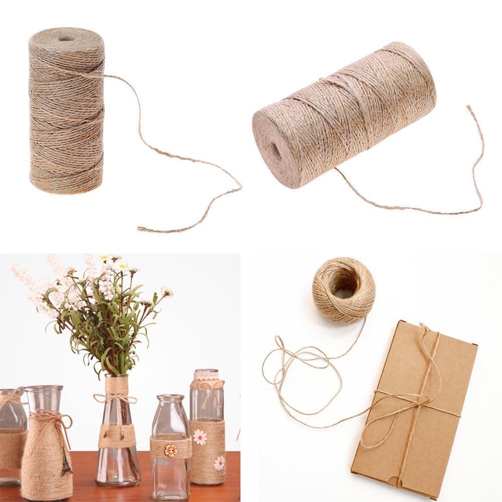 1roll 50m Jute Hemp Rope String DIY Party Wedding Gift Wrapping Cords Decor