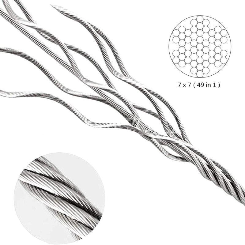 2PCS Adjustable Picture Hanging Wire Kit 2m Heavy Duty Mirror Hanging Wire