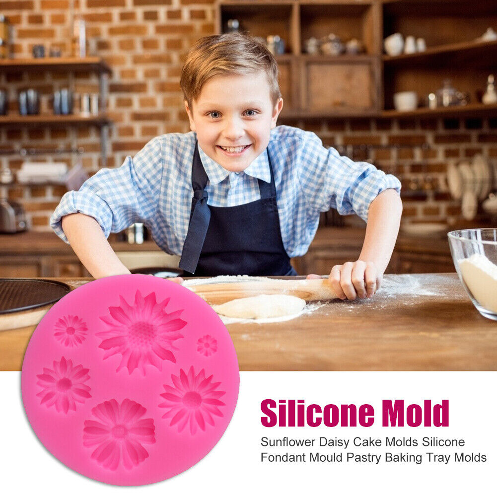 Sunflower Daisy Cake Molds Silicone Fondant Mould Pastry Baking Tray Molds