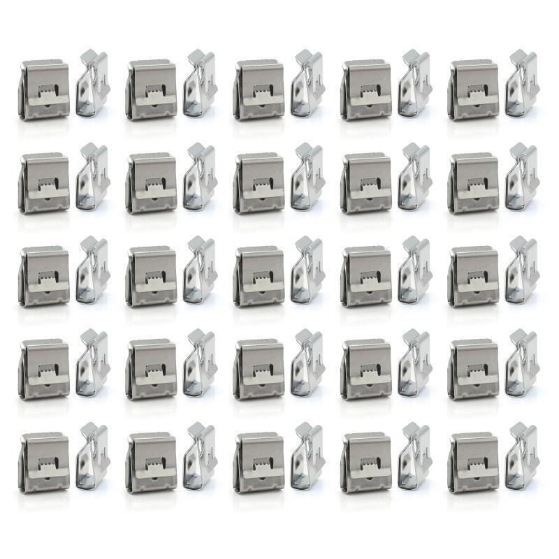50Pcs Solar Cable Clip PV Wire Clip Stainless Steel Solar Cable Management Clamp