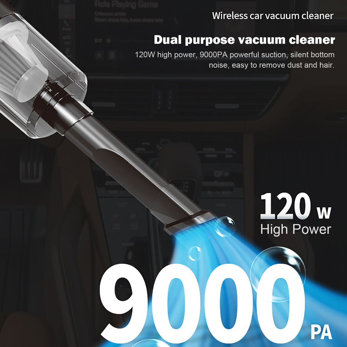 Handheld Car Vacuum Cleaner Portable Cordless Vacuum for Car (Wireless)