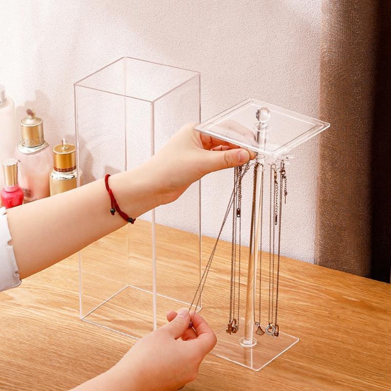 Acrylic Necklace Display Case Transparent Environmentally Friendly Non Toxic
