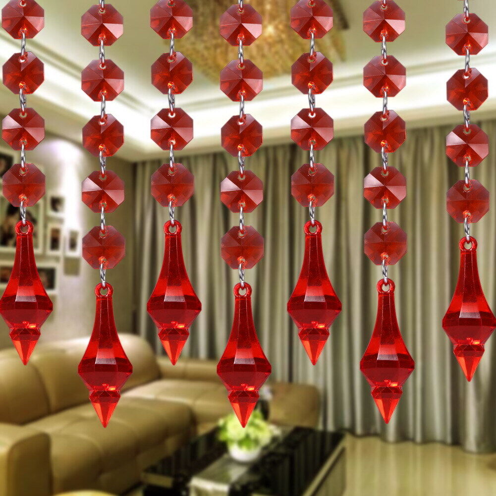 10 X  Acrylic Crystal Beads Garland Chandelier Hanging Wedding Party Decor
