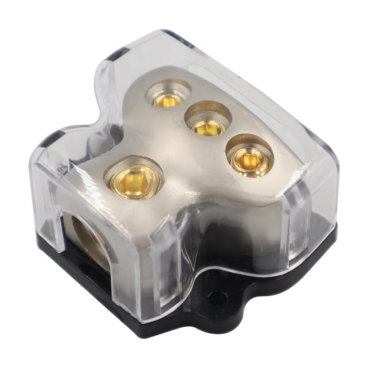 3 Way Power Ground Distributor Block 3x 4 Gauge Out Accessory