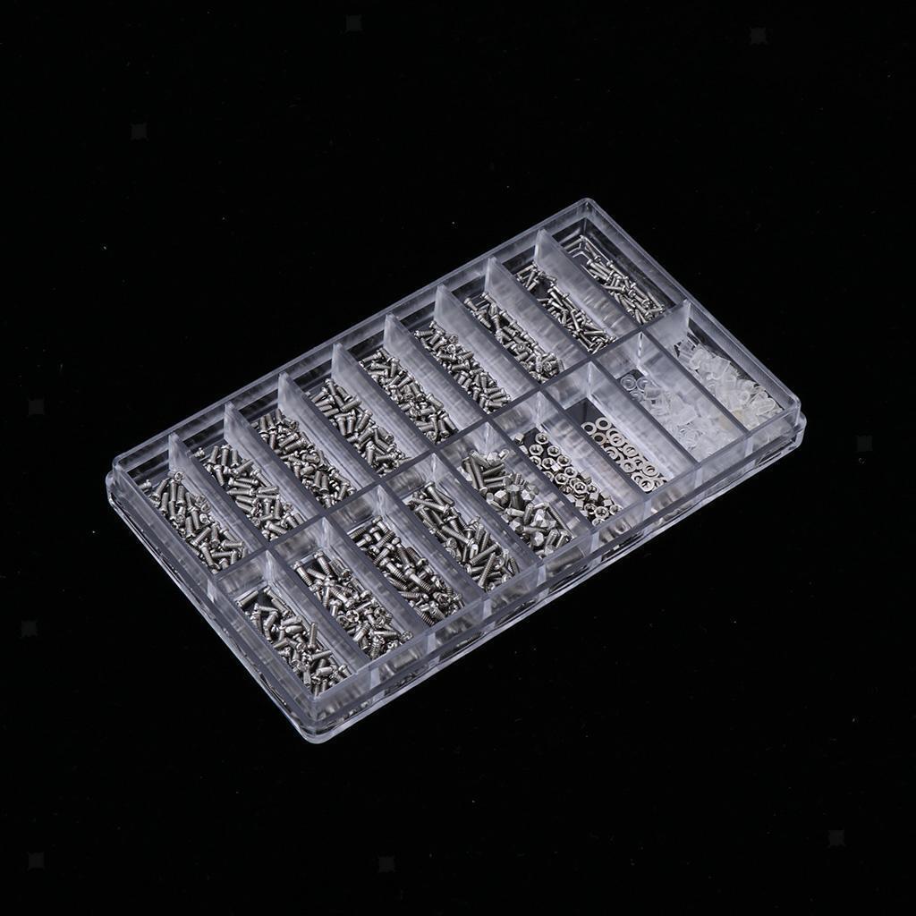 1000pcs Tiny Screws Nut + Screwdriver Watch Glasses Repair Tool Kit