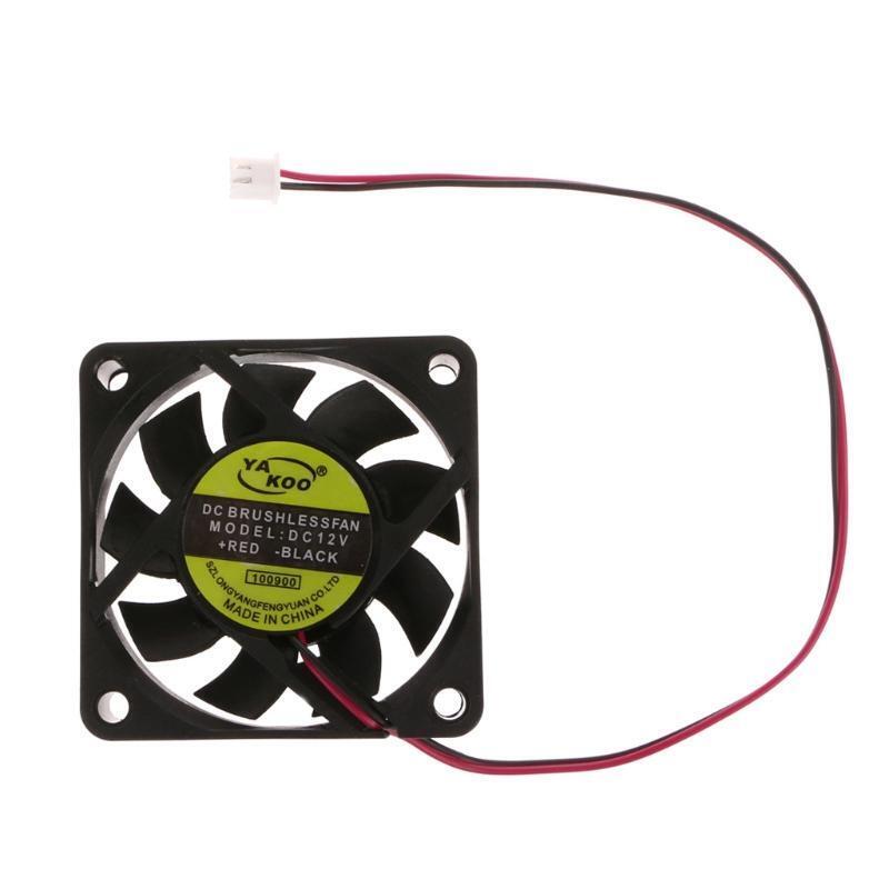 DC 12V 2-Pin 60x60x15mm PC Computer CPU System Sleeve-Bearing Cooling Fan 6015