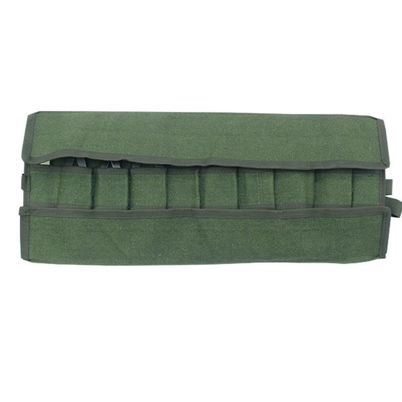 Bonsai Tool Roll Storage Bag with 10 Pockets for Garden Portable Hardware Bag