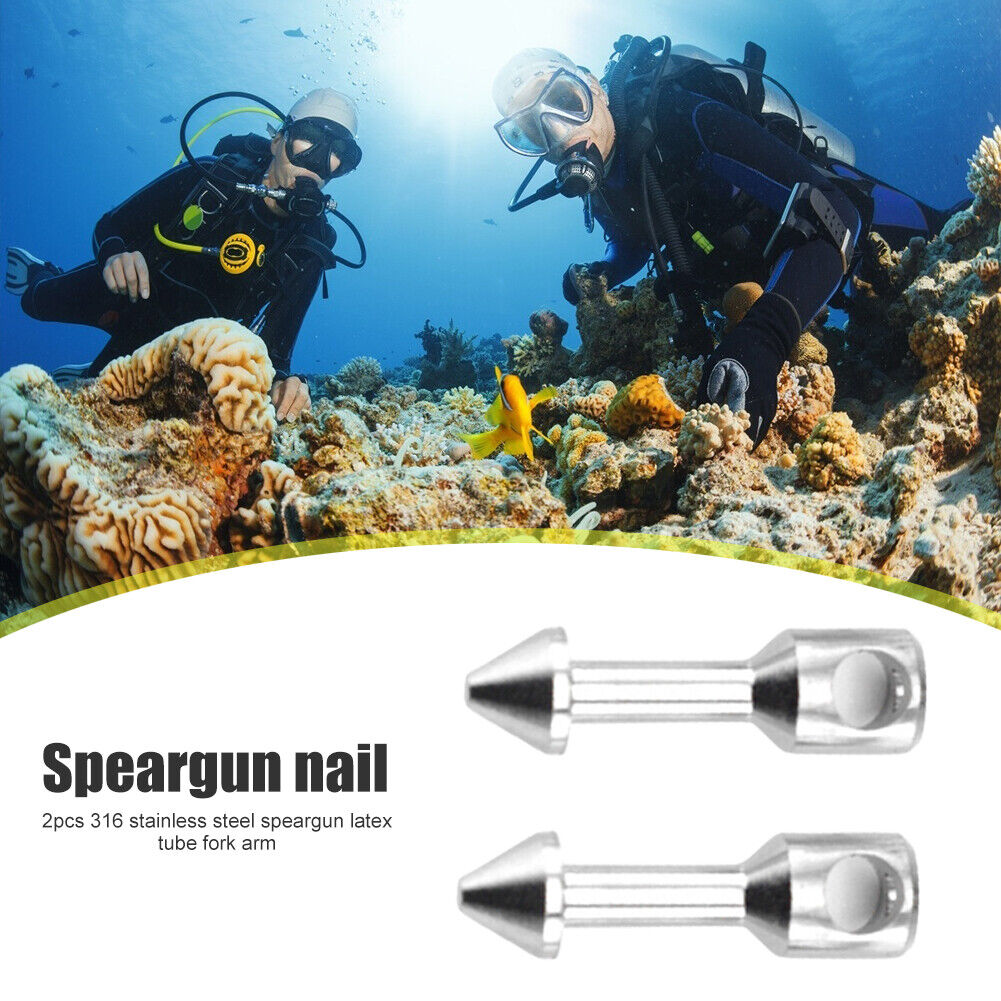 2x Stainless Steel Spear Band Wishbone Nail for Spearfishing Fishing Tackle