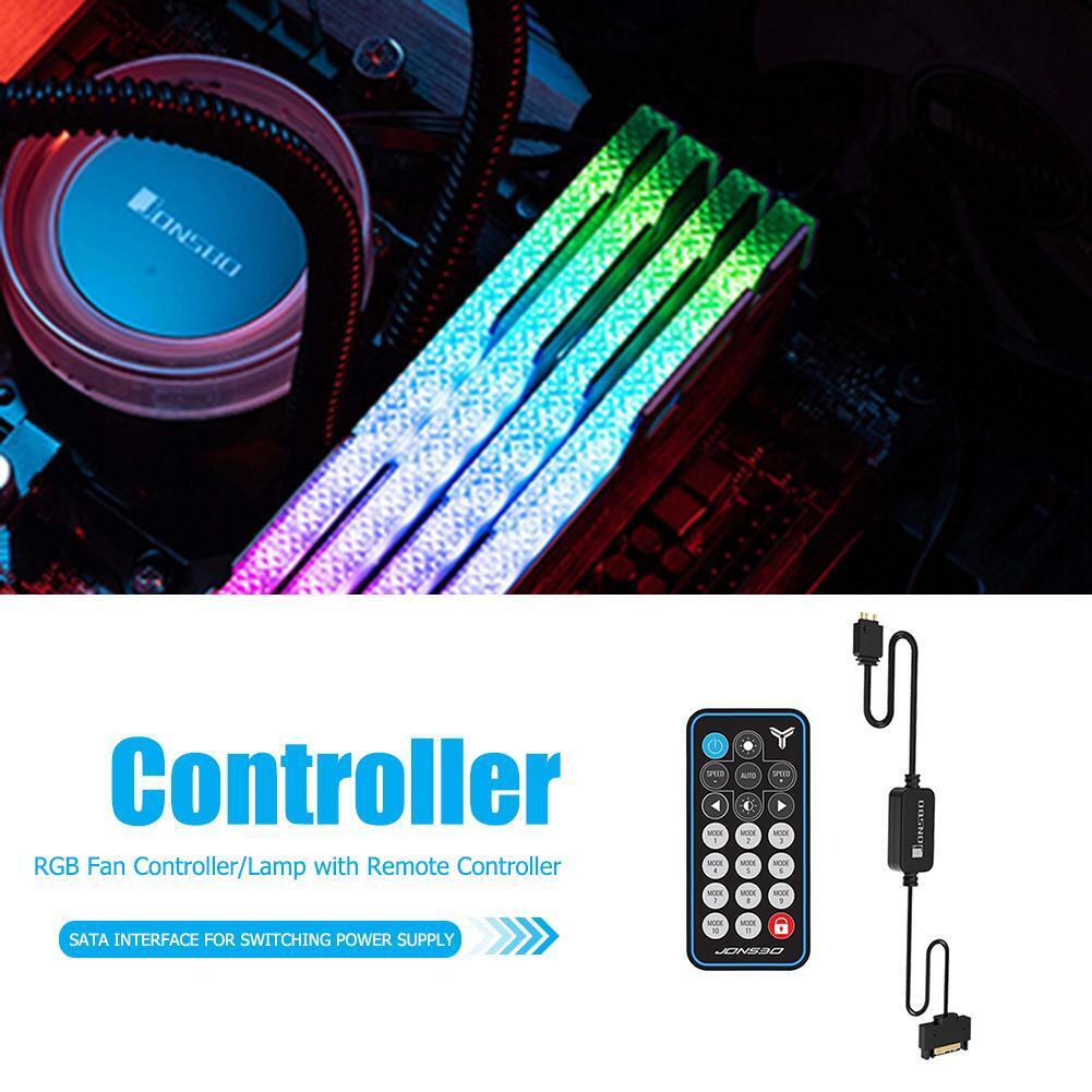 JONSBO 5V 3Pin AURA RGB Fan Controller PC Case Light Stripe Remote Control