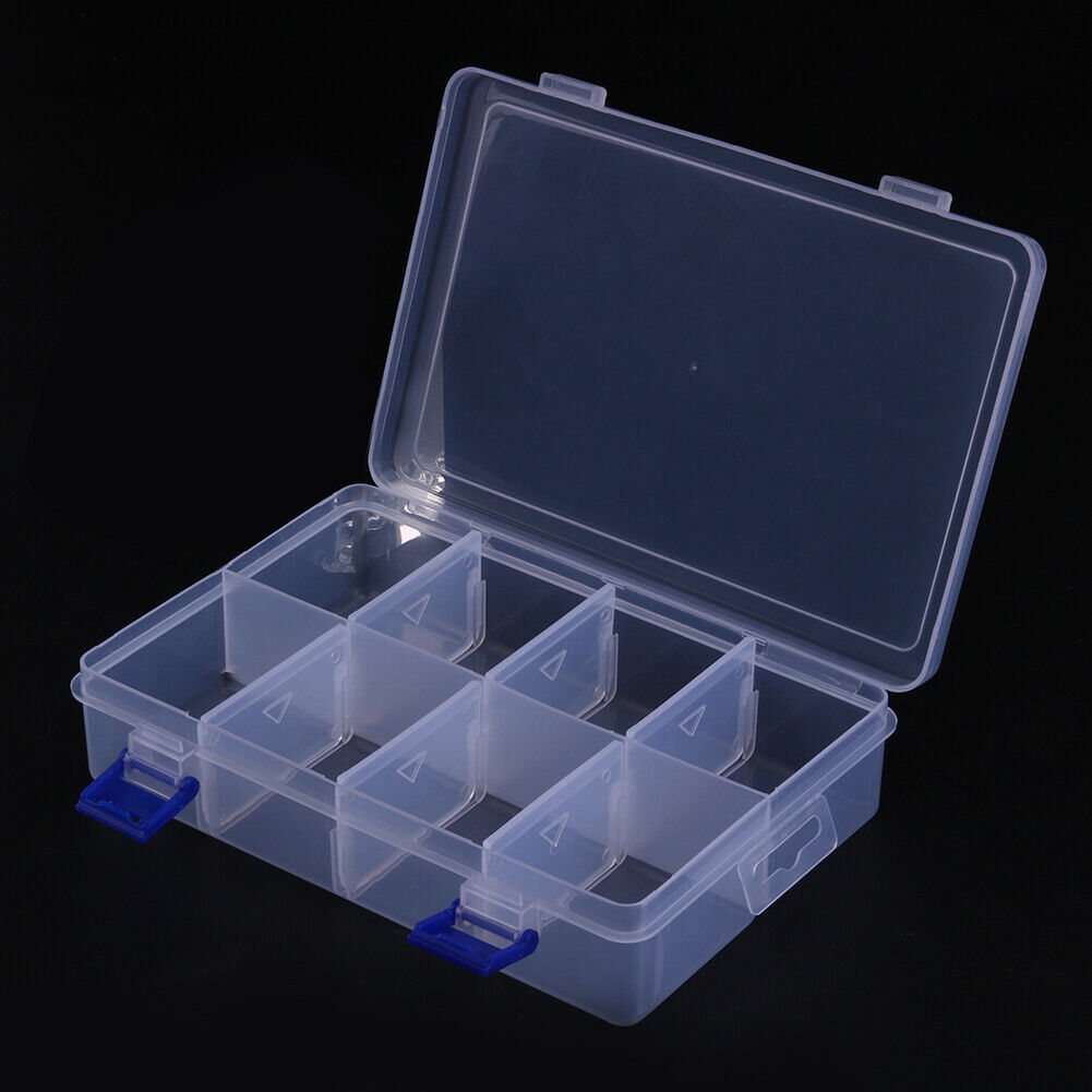 8 Compartment Adjustable Storage Box Jewelry/Tool Container Organizer