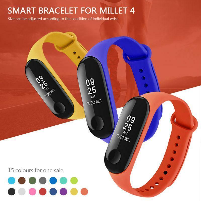 15pcs Silicone Watchband Replacement Bracelet for Xiao mi Mi Smart Band 4 3