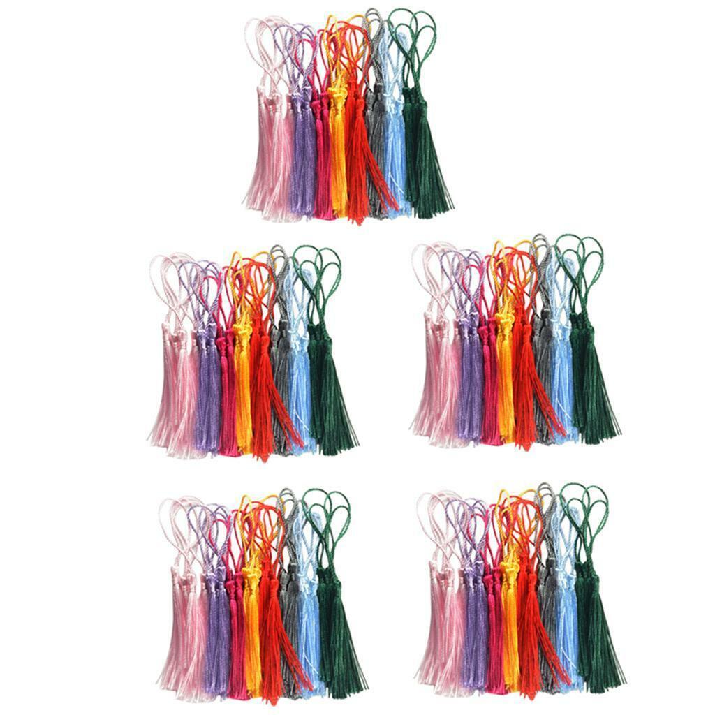 150Pcs Mixed Color Bookmark Tassels Classic DIY Making Tassels Pendant