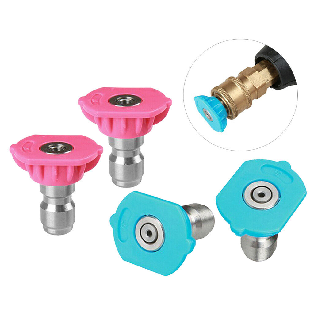 4x 4000PSI  & Rinse Jet Second Story Nozzle  Tool /Pink