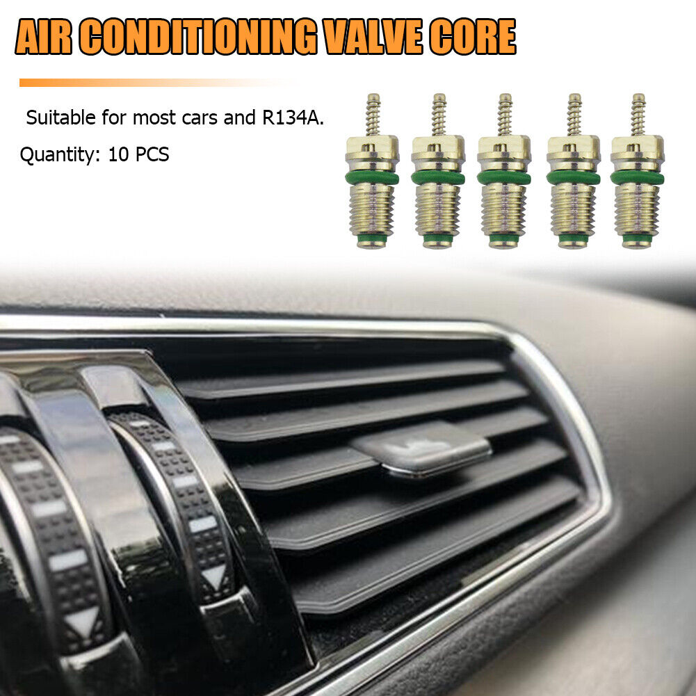 10pcs R134a Car A/C Valve Cores Auto Air Conditioning Valve Cores Green
