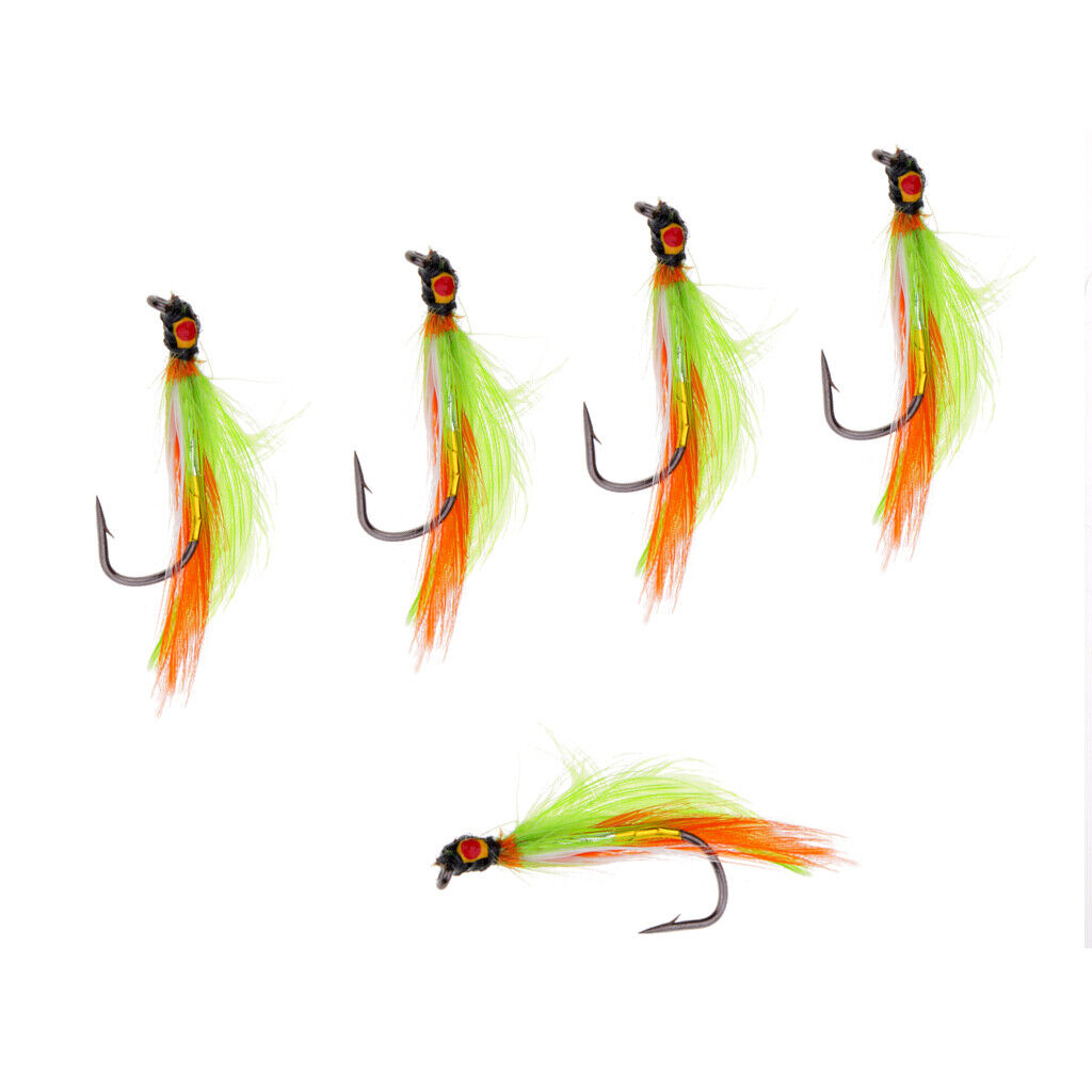 5Pcs Saltwater Fly Fishing Streamer Lure   Fish Simulation Flies