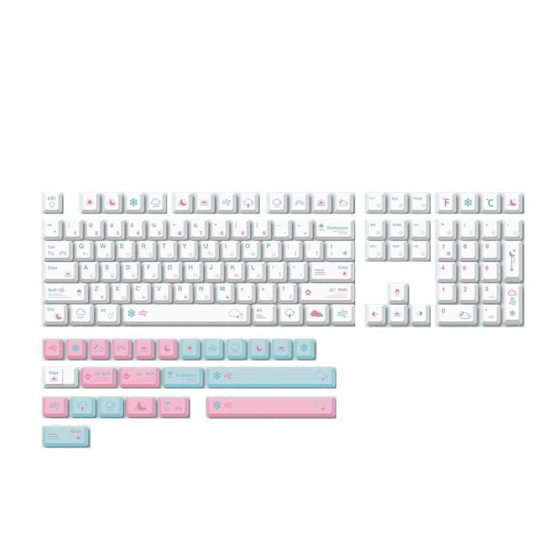 132Keys XDA Profile Custom Keycap PBT Dye Sublimation for GK61 SK61 TKL87 108