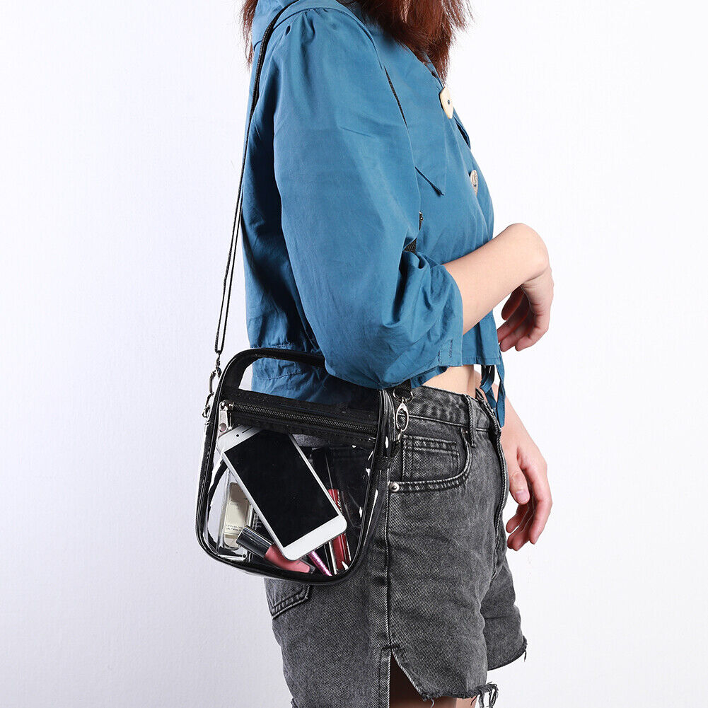 Fashion Clear Shoulder Bag Women Men Casual Travel Beach Crossbody Bags