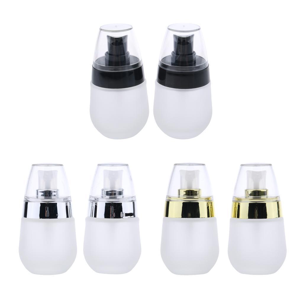 6 Pieces 30ml Frosting Glass Refillable Empty Pump Spray Bottle For Lotion