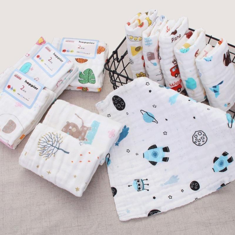 Portable Seersucker Handkerchief Infants Small Towel Cotton Hankies Small Towel