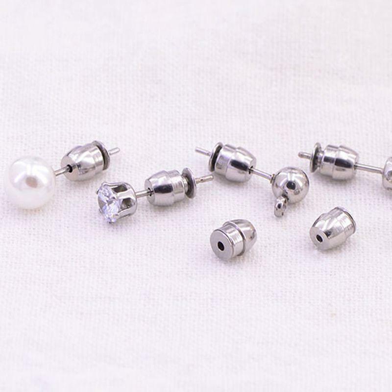 10Pcs Secure Earring Lock Earring Back Ear Studs Nuts Replacement Earring Posts