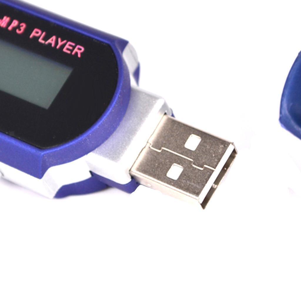 4GB MP3   USB Music Player with LCD Screen FM Radio Voice Recorder Blue