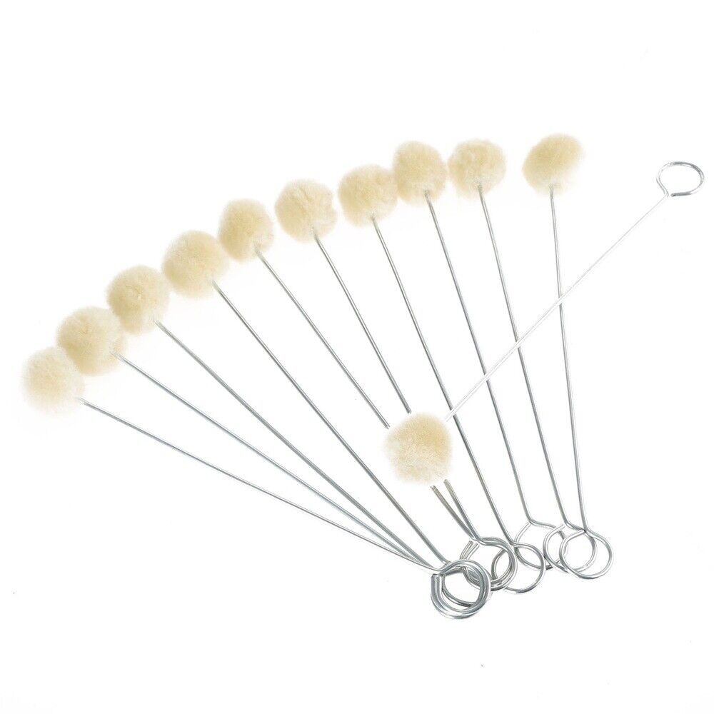 20Pcs Wool Daubers Assisted Dyeing Brush Metal Handle Household DIY Leather Tool