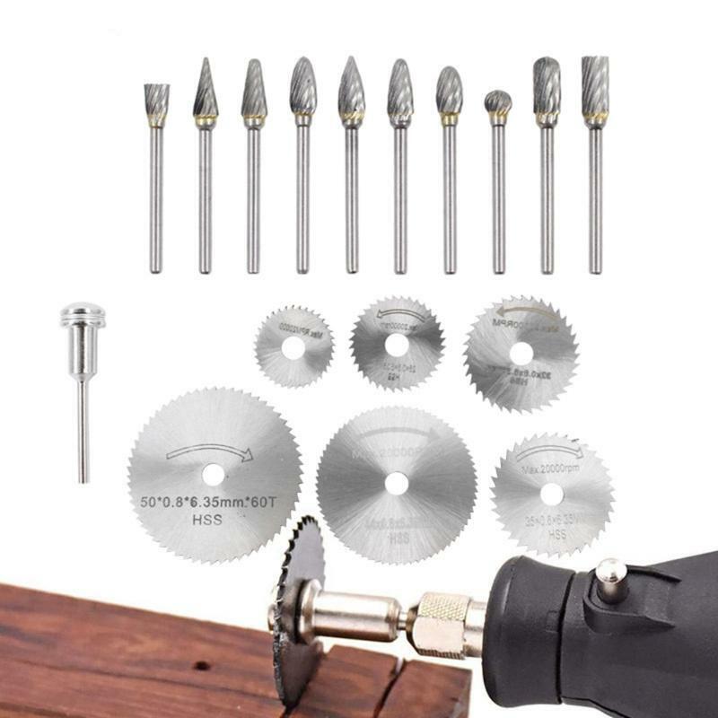 Electric Grinder Small Saw Blade Rotary File Combination Set Woodworking Tools