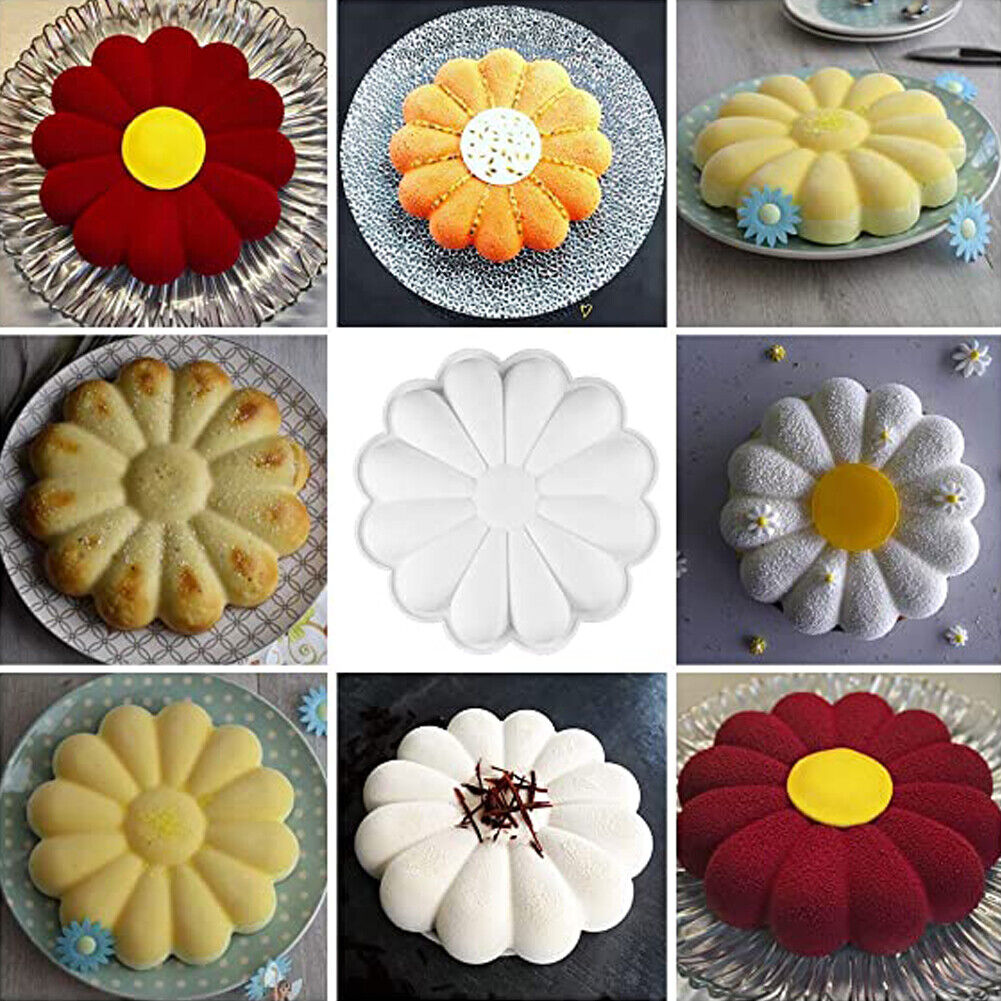 Jelly DIY Pastry Mousse Sunflower Flower Cake Mold Baking Tools Silicone