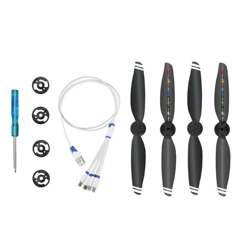Rechargeable Blades LED Light Flash Propellers Fit for Mavic Air 2 Drone