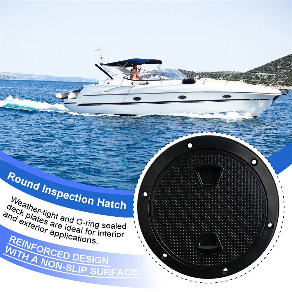 Access Hatch White Round Non-slip Deck Cover Lid Marine Boat Sailing Inspection