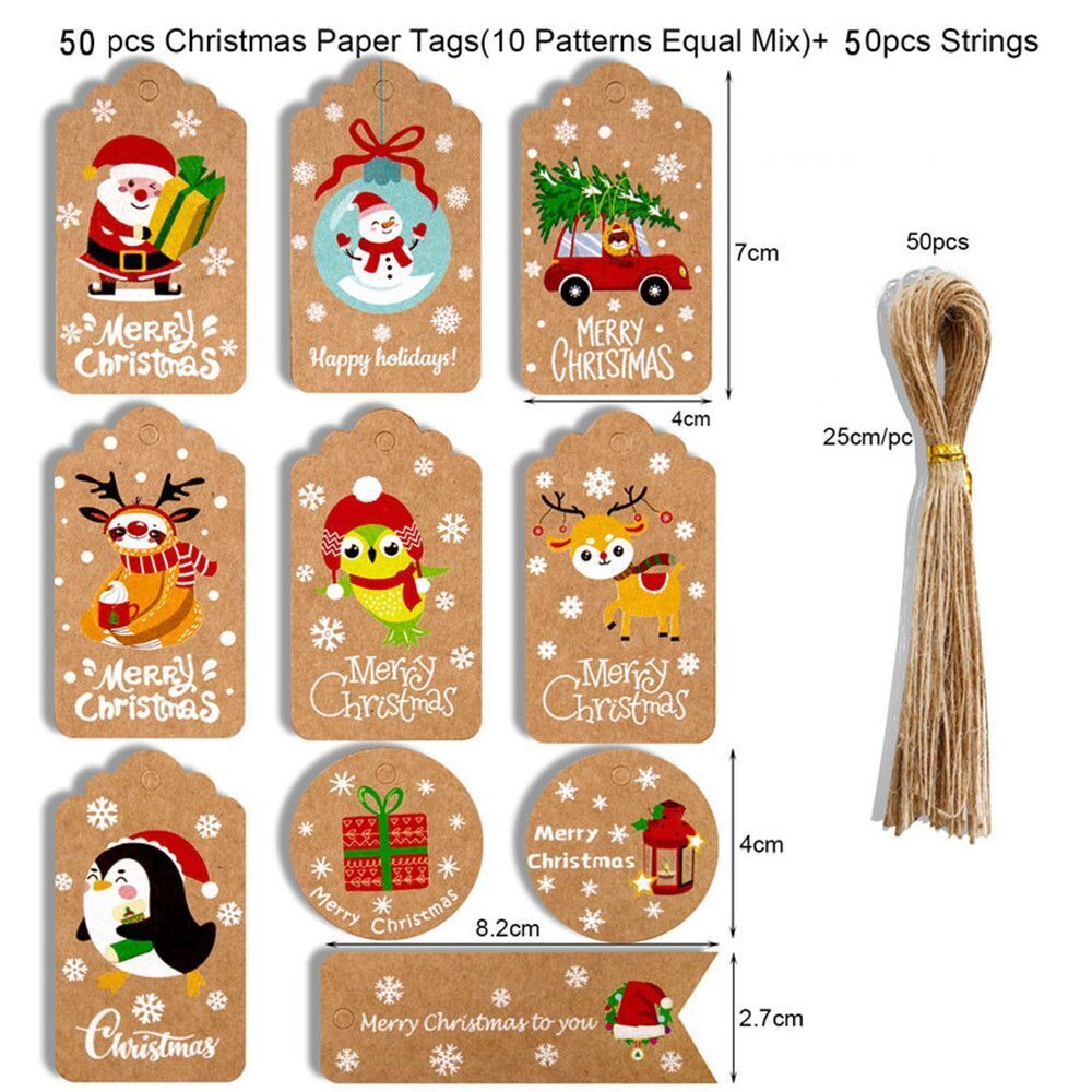 Supplies Kraft Paper Kraft Tag Hang Tags Christmas Labels Gift Wrapping