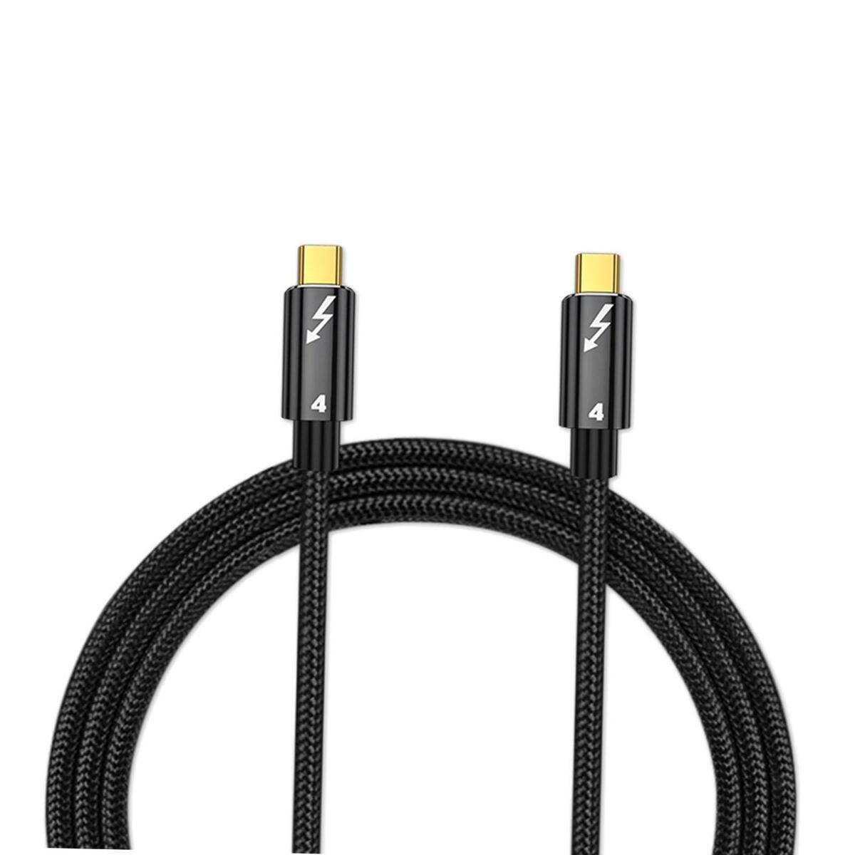 USB Cable Nylon Braided Cord 8K Dual 4K@60Hz Video 40Gbps Cable for Laptop