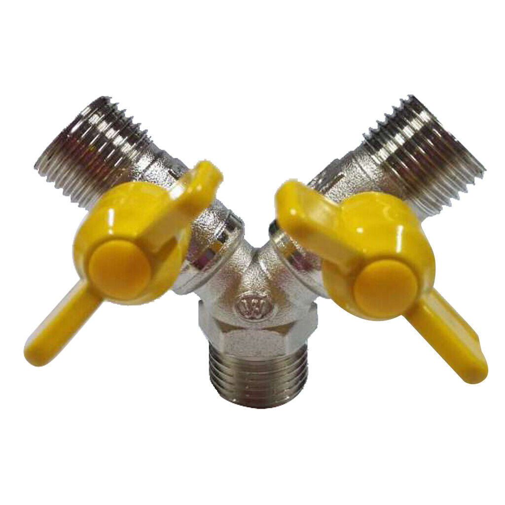 Gas Pipeline Valve  Gas LPG Tube Hose Adapter Y Piece Splitter Connector